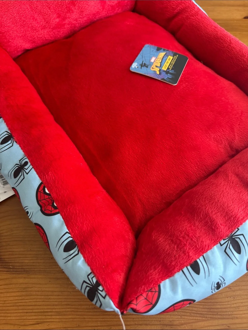 Marvel Spider-Man Plush Small Pet Bed in Red and Light Blue